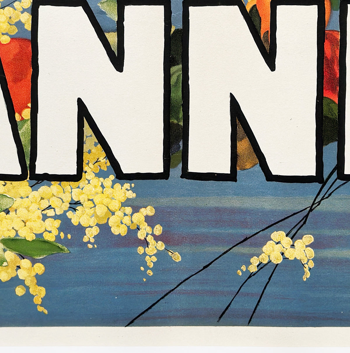 Cannes 1930 French Advertising Travel Poster, George Goursat - detail