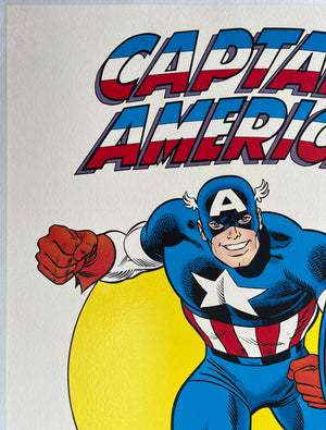 Captain America 1980s Vintage Marvel US Poster - detail