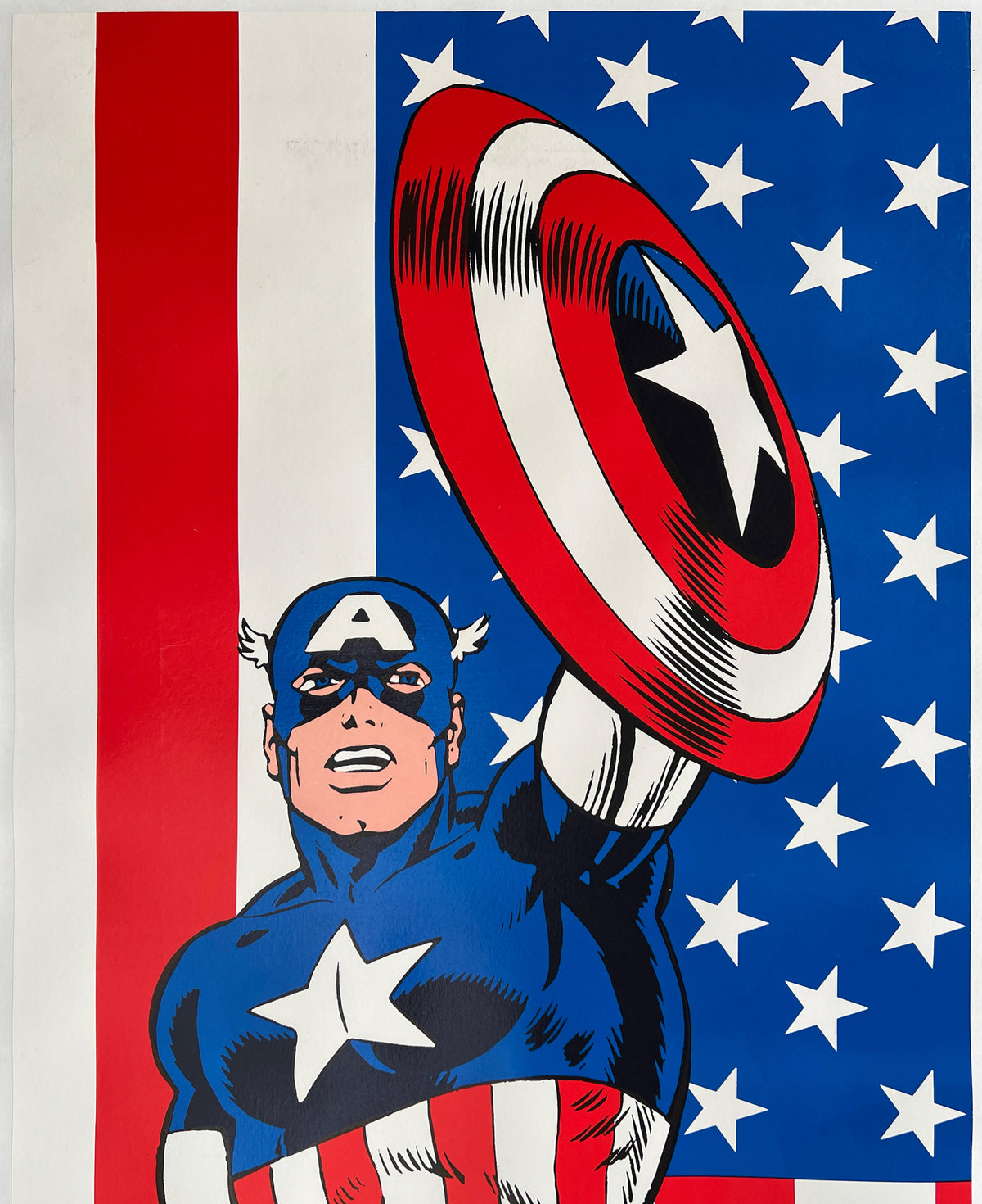 Captain America 1991 Marvel Door Panel Poster - detail