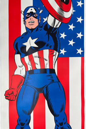 Captain America 1991 Marvel Door Panel Poster - detail