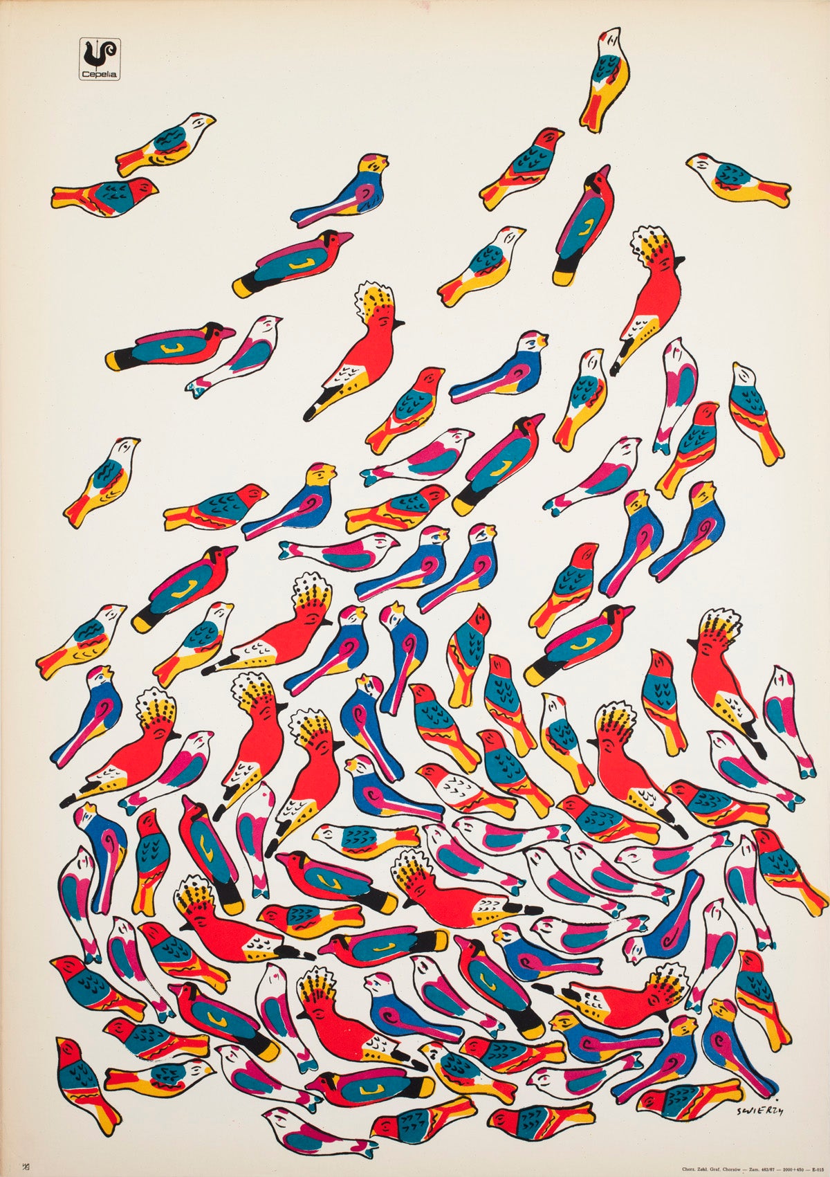 Cepelia 1967 Polish Folk Art Exhibition Poster Waldemar Swierzy