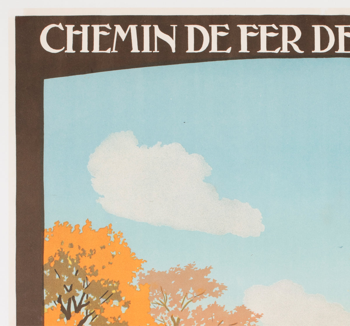 Chambord c1925 French Travel Advertsing Poster Constant Duval - detail