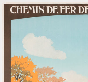 Chambord c1925 French Travel Advertsing Poster Constant Duval - detail