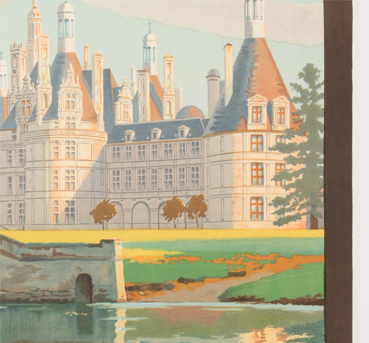 Chambord c1925 French Travel Advertsing Poster Constant Duval - detail