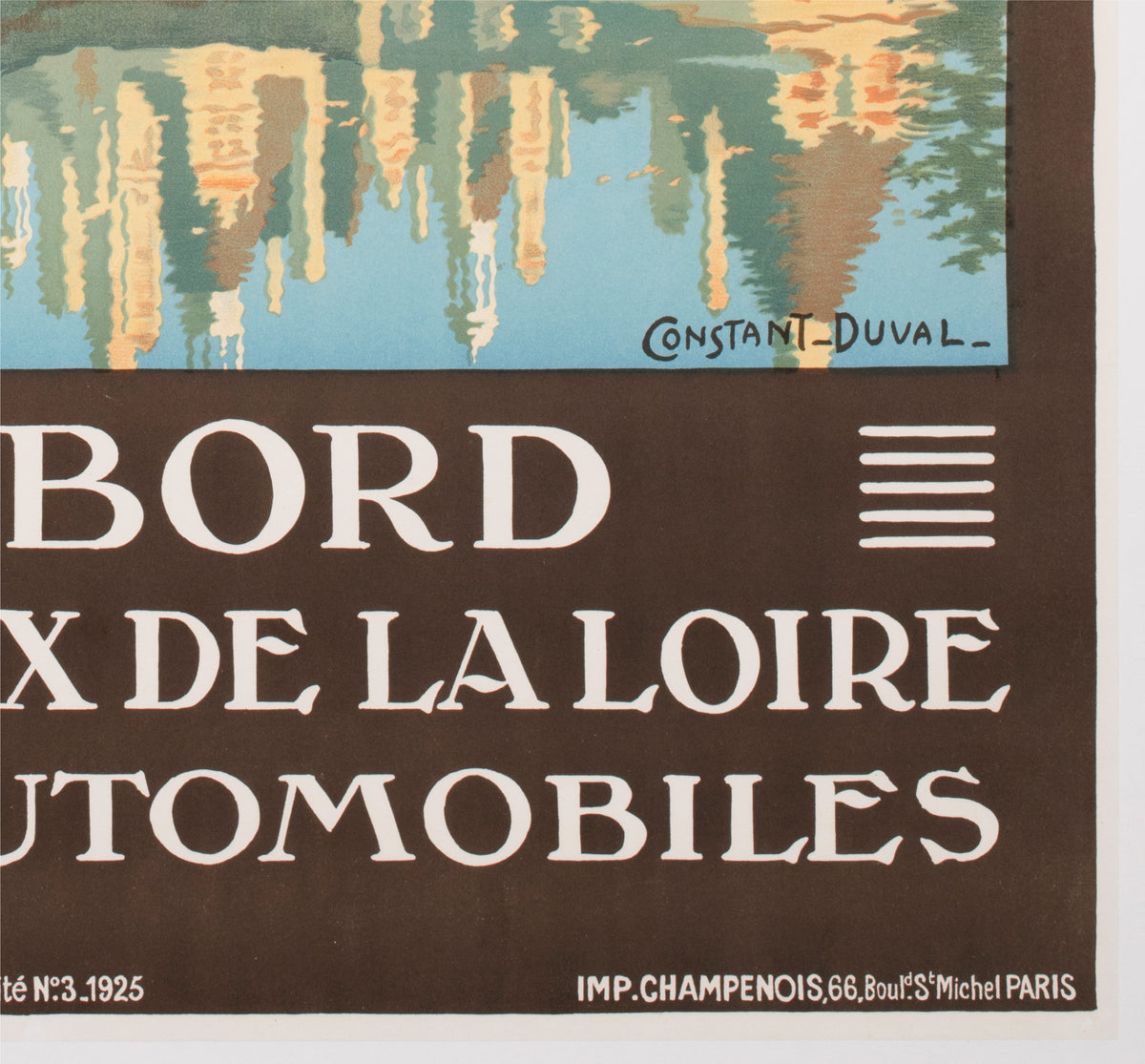 Chambord c1925 French Travel Advertsing Poster Constant Duval - detail