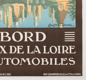 Chambord c1925 French Travel Advertsing Poster Constant Duval - detail