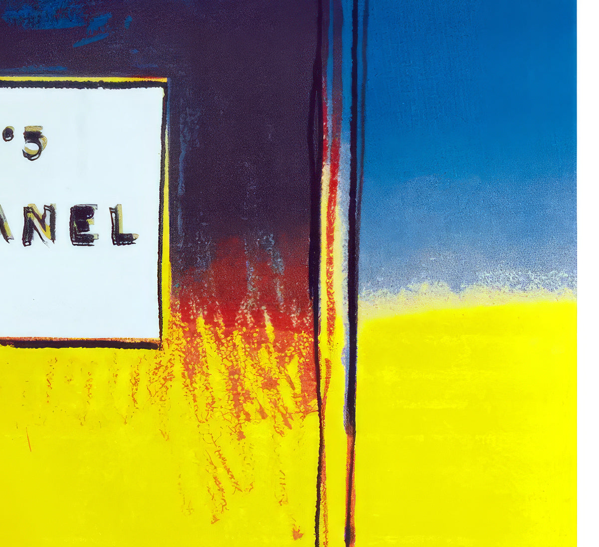 Chanel Blue Yellow 1997 French Advertising Poster, Andy Warhol