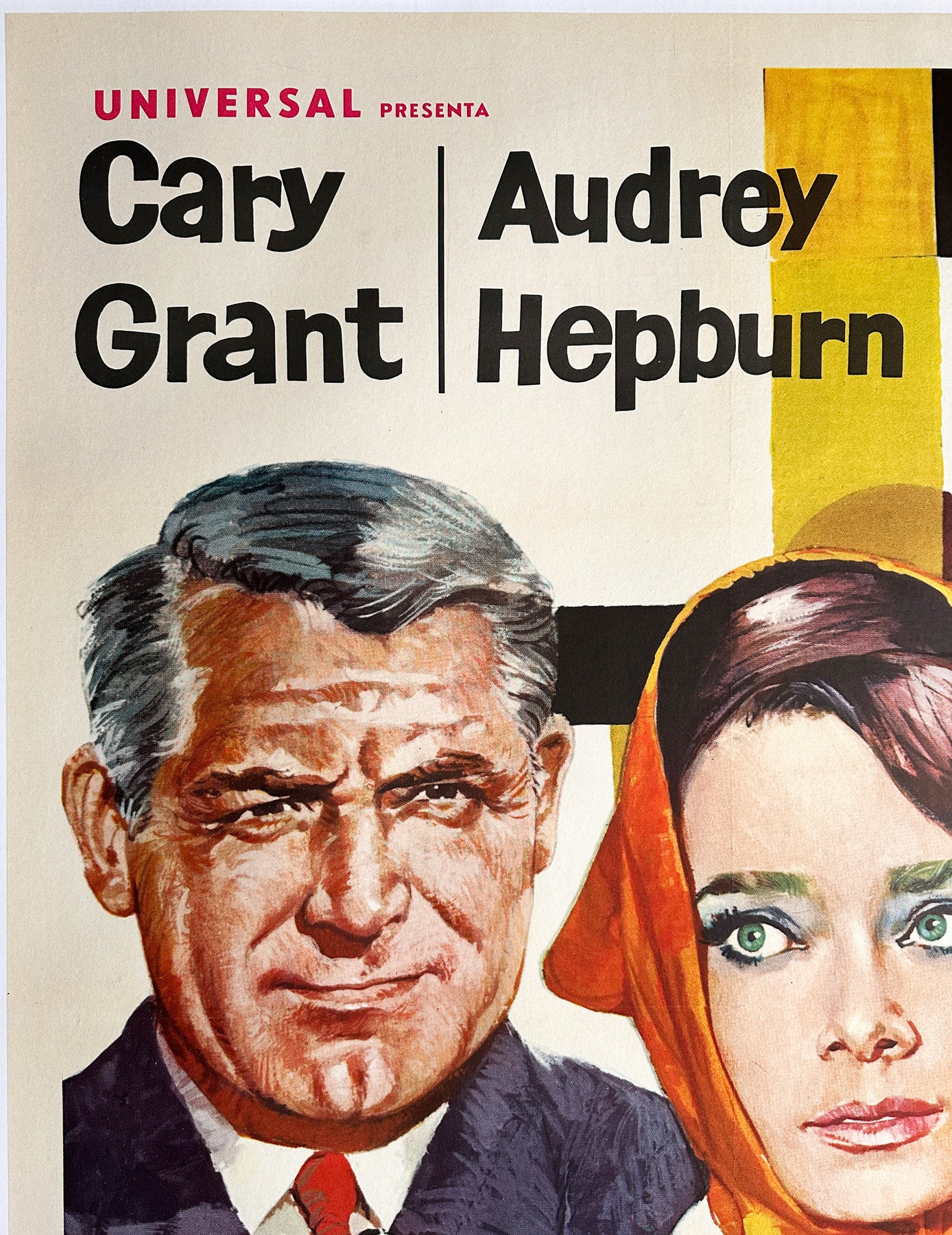 Charade R1969 Italian 2 Foglio Film Movie Poster, Rodolfo Valcarenghi - detail