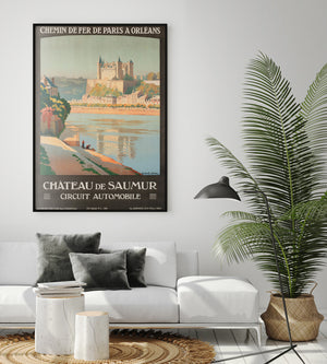 Chateau de Saumur c1924 French Travel Advertsing Poster Constant Duval
