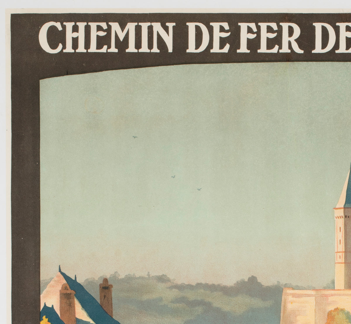 Chateau de Saumur c1924 French Travel Advertsing Poster Constant Duval - detail
