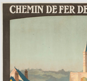 Chateau de Saumur c1924 French Travel Advertsing Poster Constant Duval - detail
