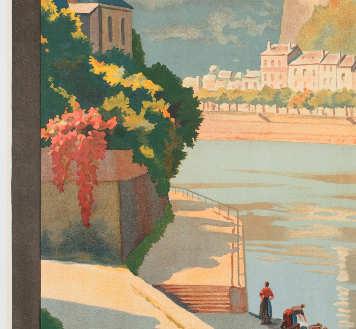 Chateau de Saumur c1924 French Travel Advertsing Poster Constant Duval - detail