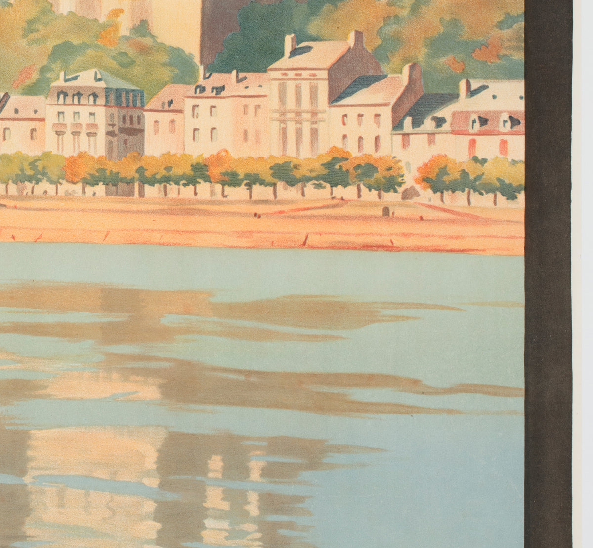 Chateau de Saumur c1924 French Travel Advertsing Poster Constant Duval - detail