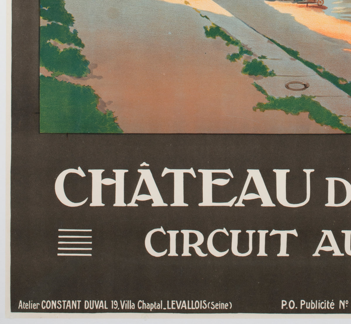 Chateau de Saumur c1924 French Travel Advertsing Poster Constant Duval - detail