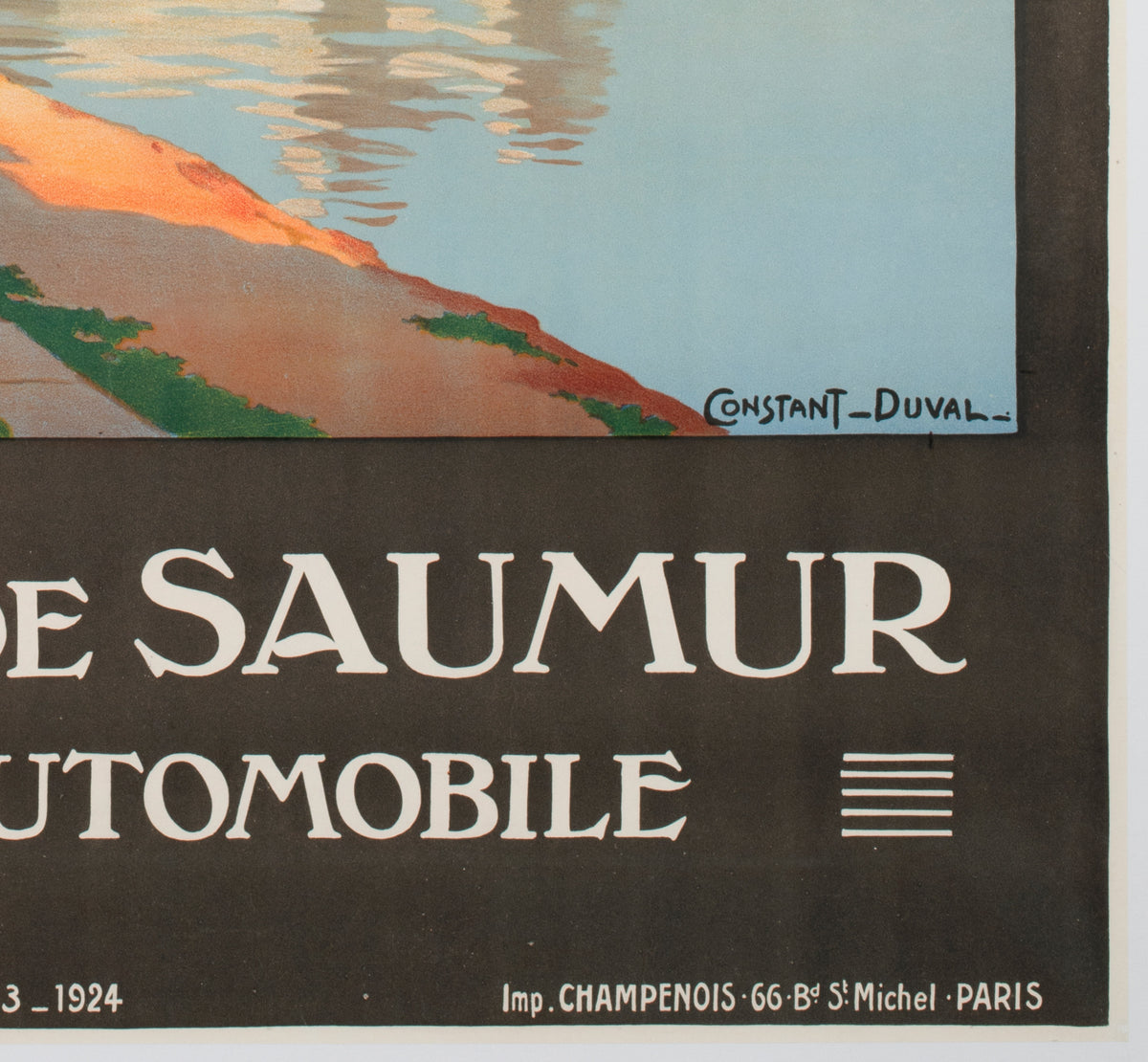 Chateau de Saumur c1924 French Travel Advertsing Poster Constant Duval - detail