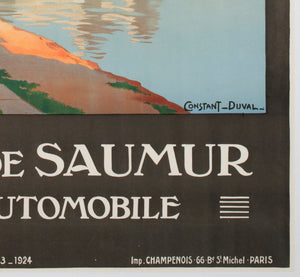 Chateau de Saumur c1924 French Travel Advertsing Poster Constant Duval - detail