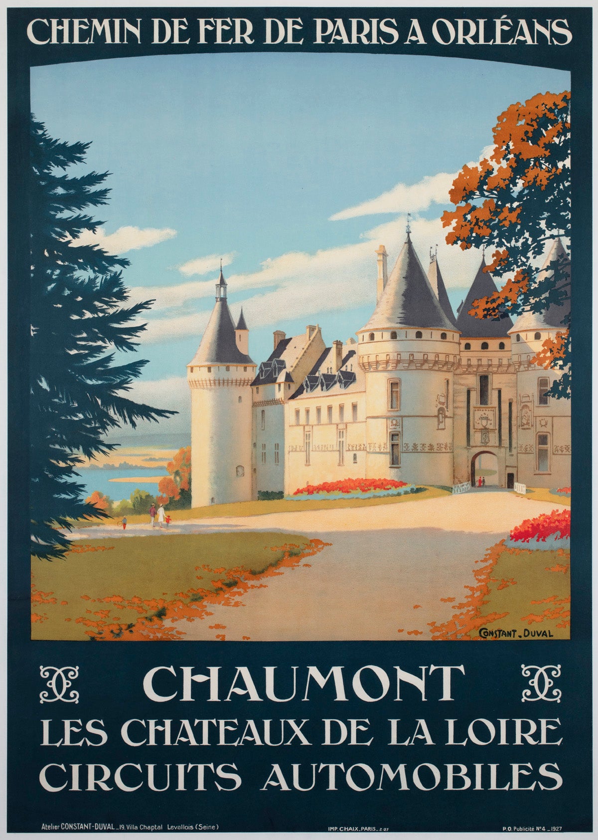 Chaumont c1928 French Railway Travel Advertising Poster Contant Duval