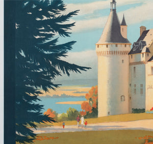 Chaumont c1928 French Railway Travel Advertising Poster Contant Duval - detail