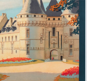 Chaumont c1928 French Railway Travel Advertising Poster Contant Duval - detail