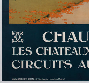 Chaumont c1928 French Railway Travel Advertising Poster Contant Duval - detail