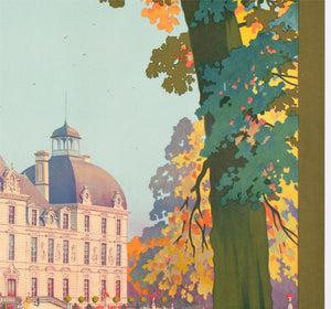 Cheverny c1926 French Railway Travel Advertising Poster Contant Duval - detail