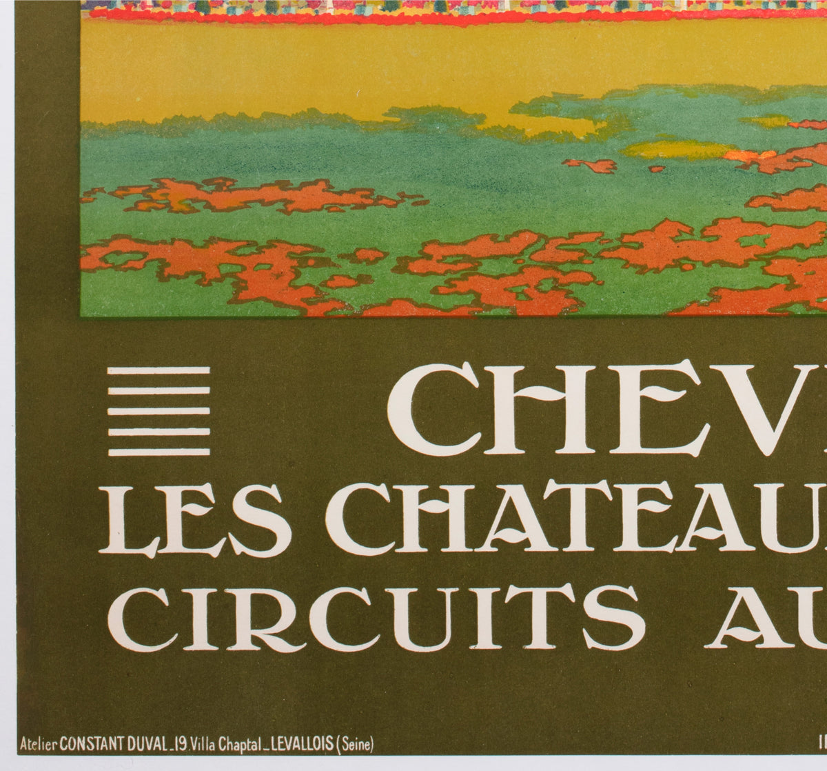 Cheverny c1926 French Railway Travel Advertising Poster Contant Duval - detail