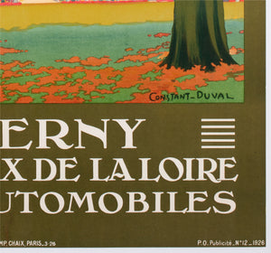 Cheverny c1926 French Railway Travel Advertising Poster Contant Duval - detail