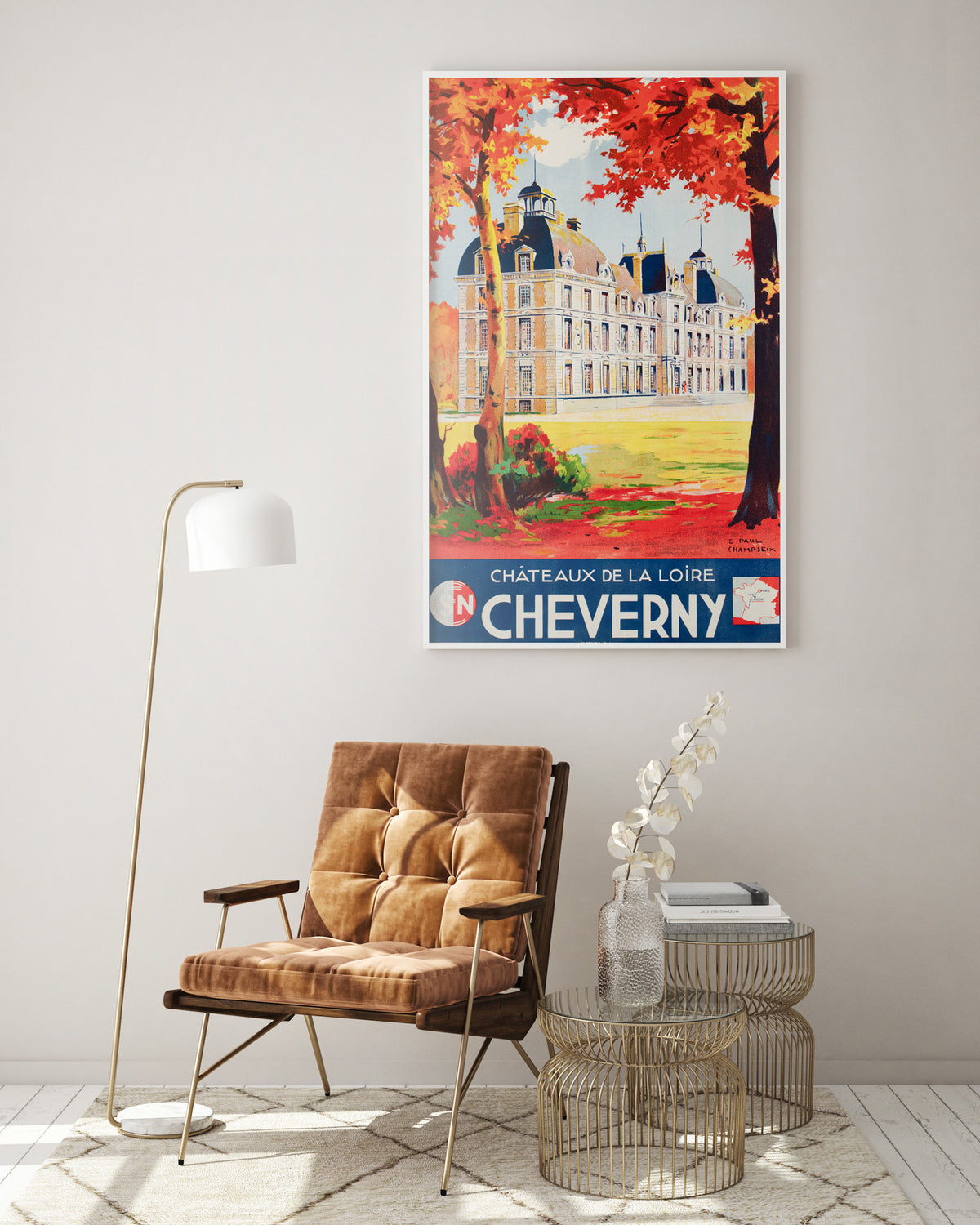 Cheverny c1937 SNCF French Railway Travel Advertising Poster E Paul Champseix