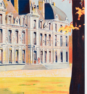 Cheverny c1937 SNCF French Railway Travel Advertising Poster E Paul Champseix - detail