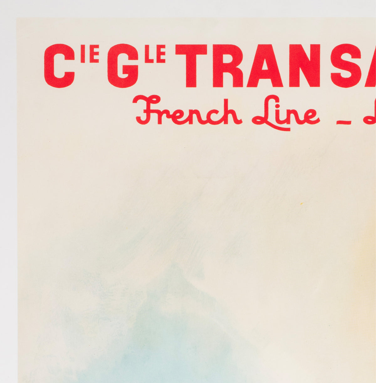 Cie Gle Transatlantique French Line Antilles Colombie Venezuela Jamaïque c1950s Travel Poster Albert Brenet - detail