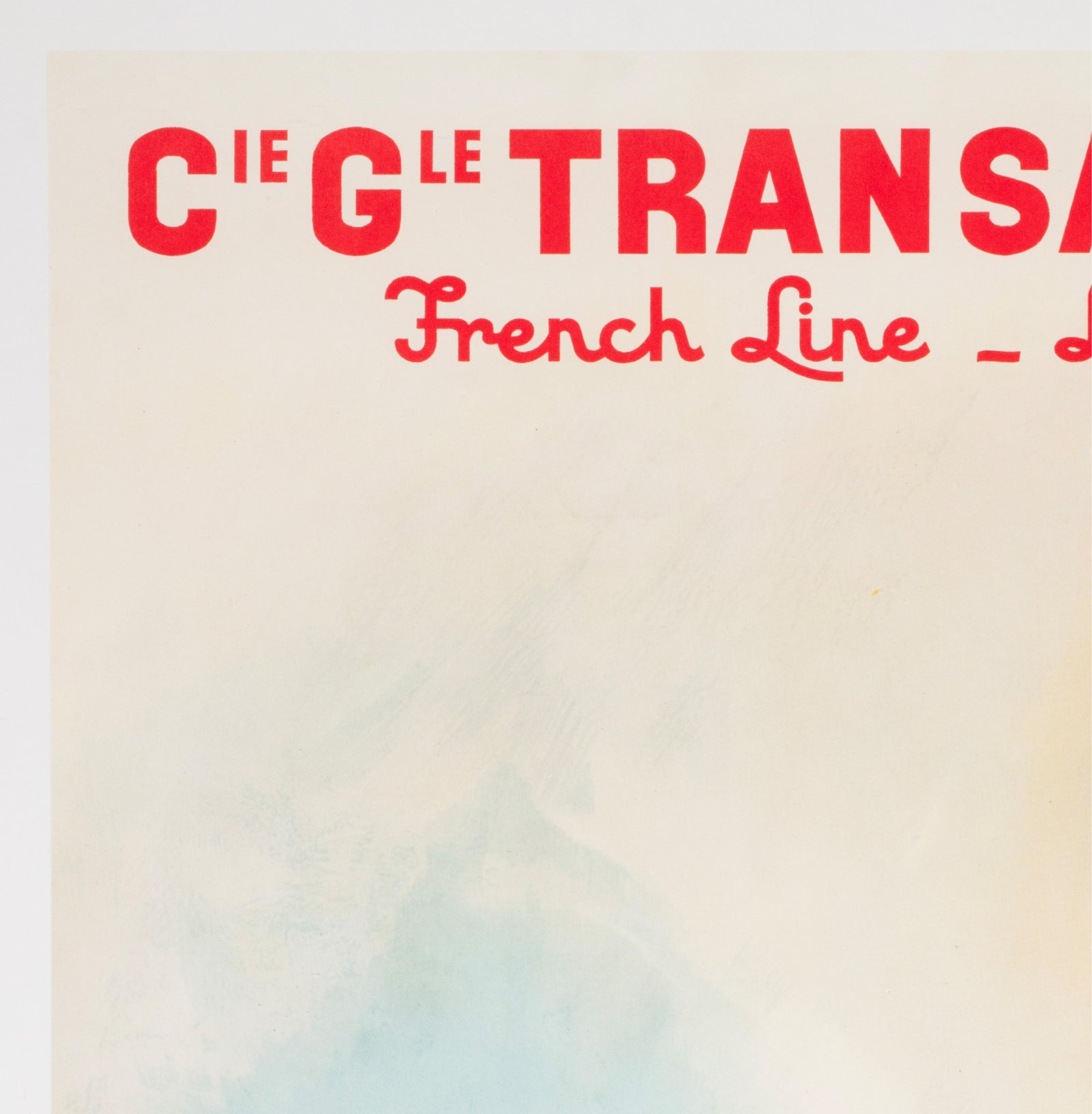 Cie Gle Transatlantique French Line Antilles Colombie Venezuela Jamaïque c1950s Travel Poster Albert Brenet - detail