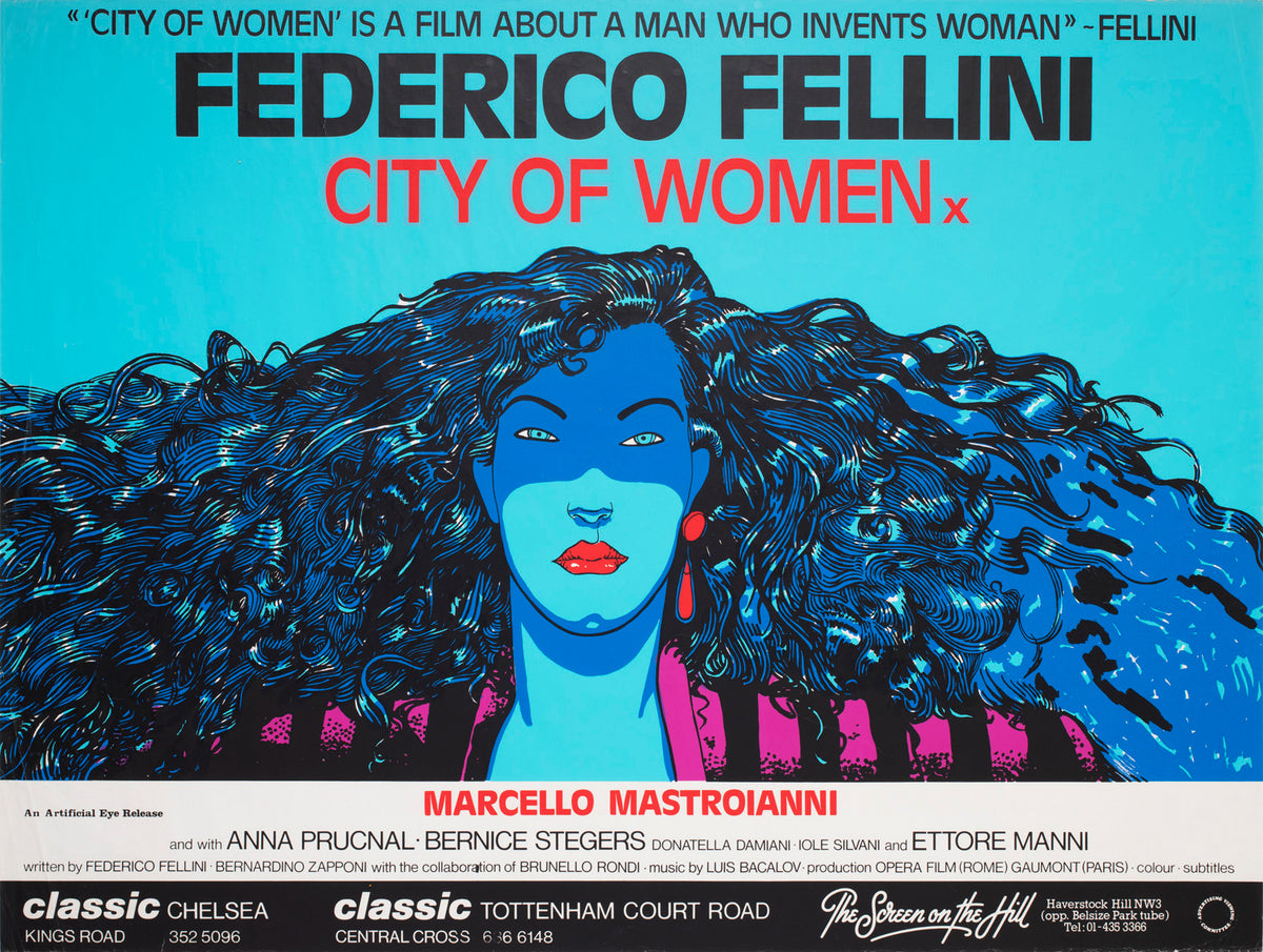City of Women 1980 UK Quad Film Poster Andrea Pazienza