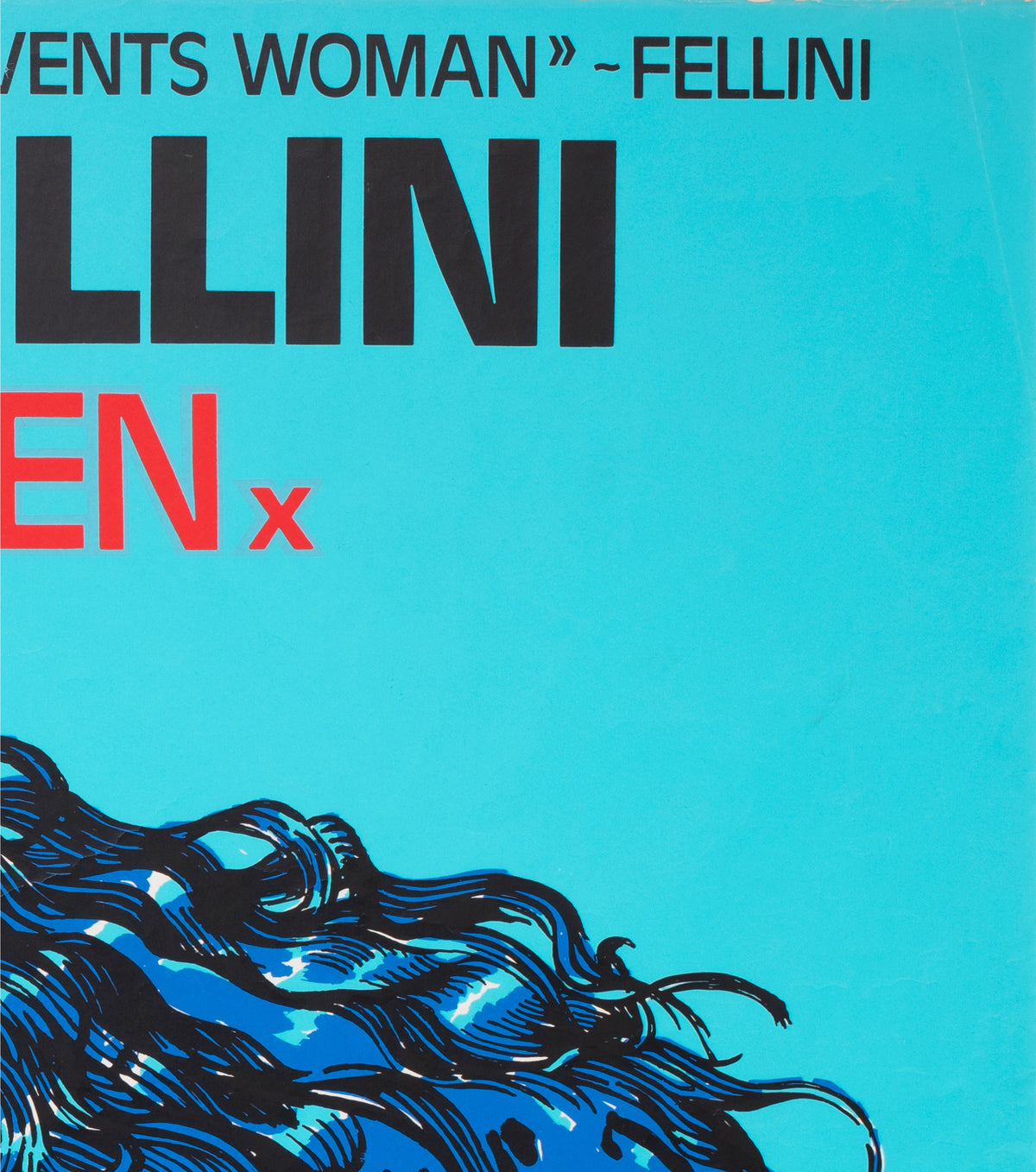 City of Women 1980 UK Quad Film Poster Andrea Pazienza - detail