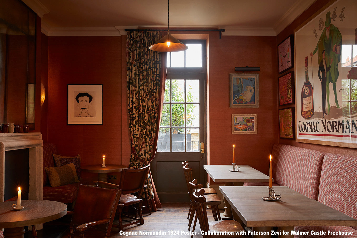 Cognac Normandin 1924 Poster for the Walmer Castle Notting Hill