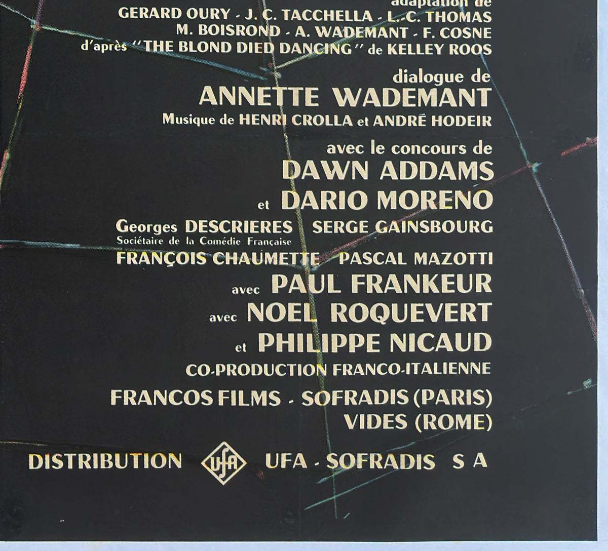 Come Dance With Me 1959 French Grande Film Movie Poster, Clement Hurel