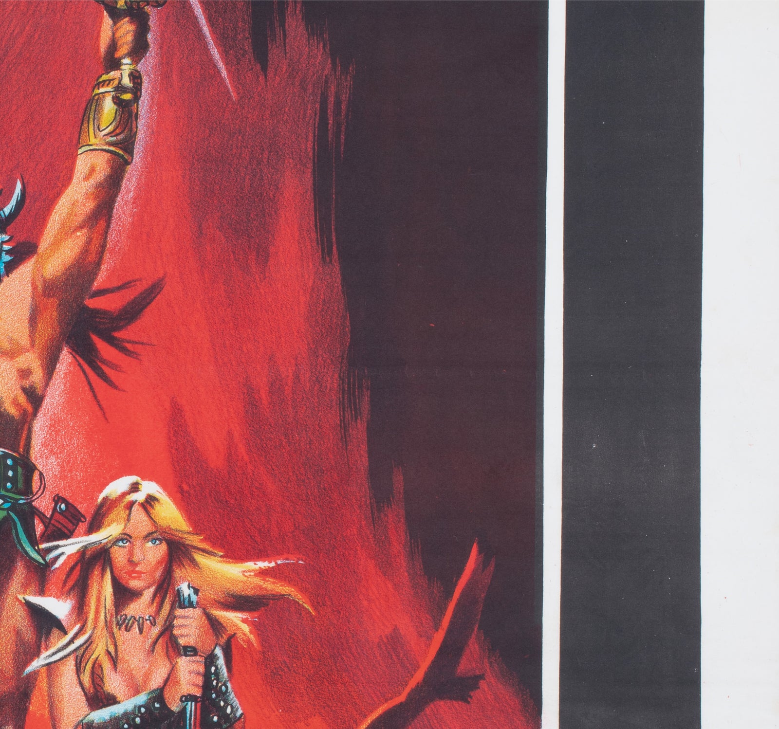 Conan The Barbarian 1982 Egyptian Film Poster - detail