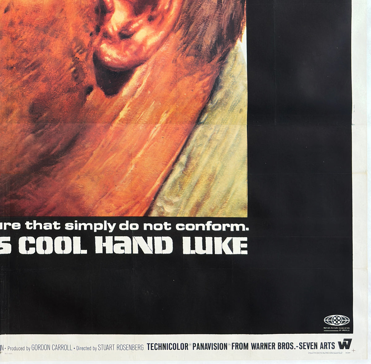Cool Hand Luke 1967 US 6 Sheet Film Movie Poster - detail