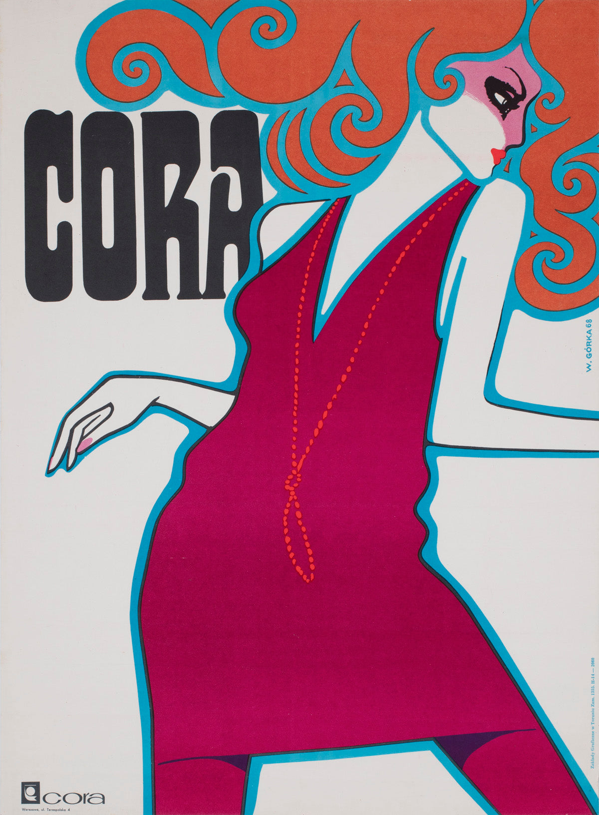 cora 1968 polish fashion advertising poster wiktor gorka