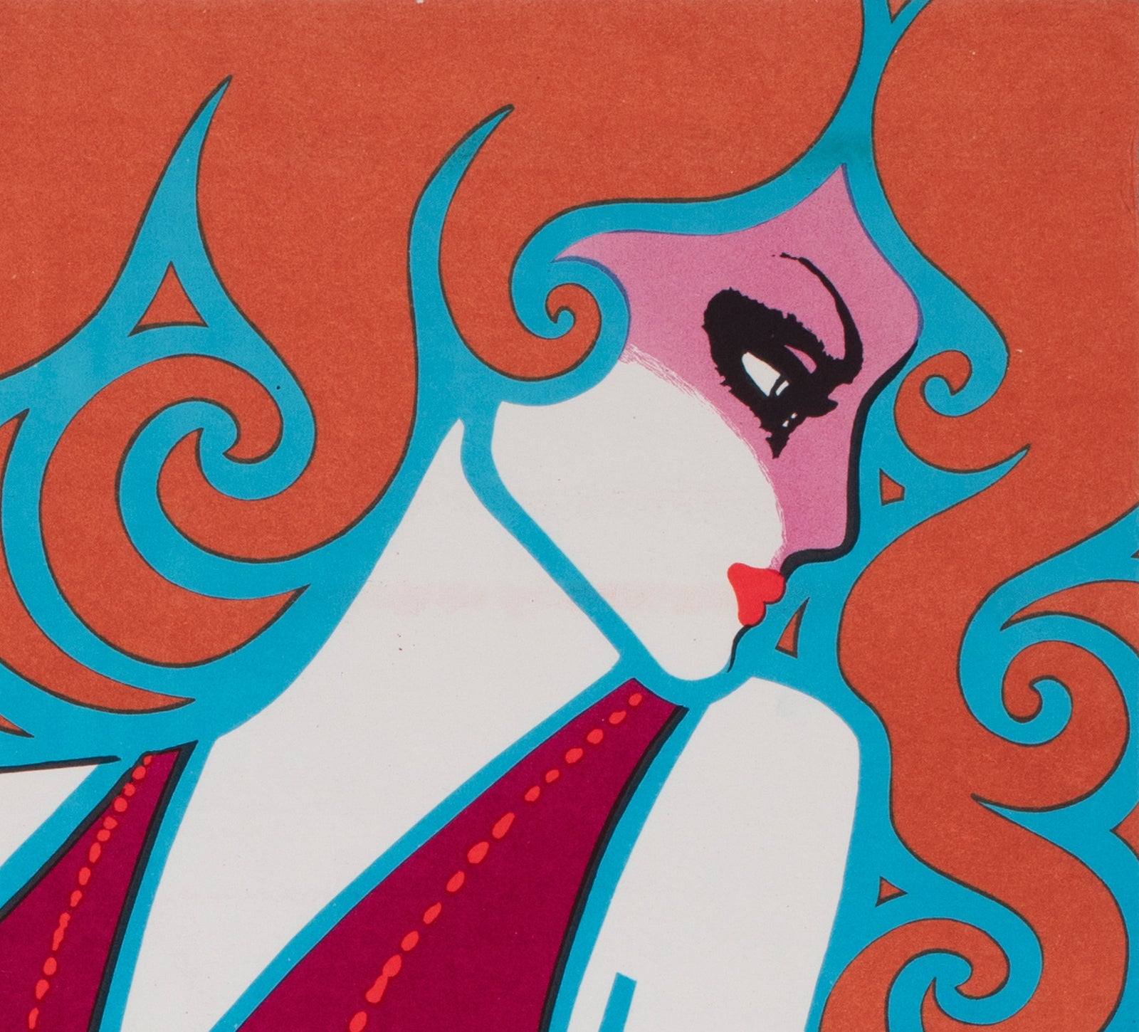 cora 1968 polish fashion advertising poster wiktor gorka - detail