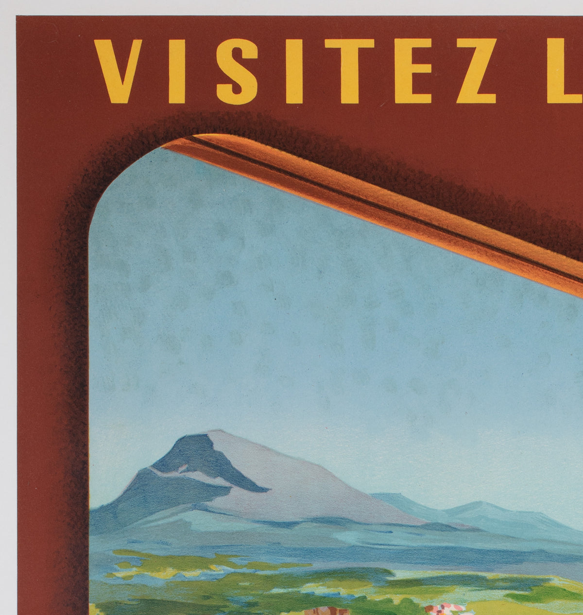 Cote Basque 1952 SNCF French Railway Travel Advertising Poster, Jean Garcia - detail