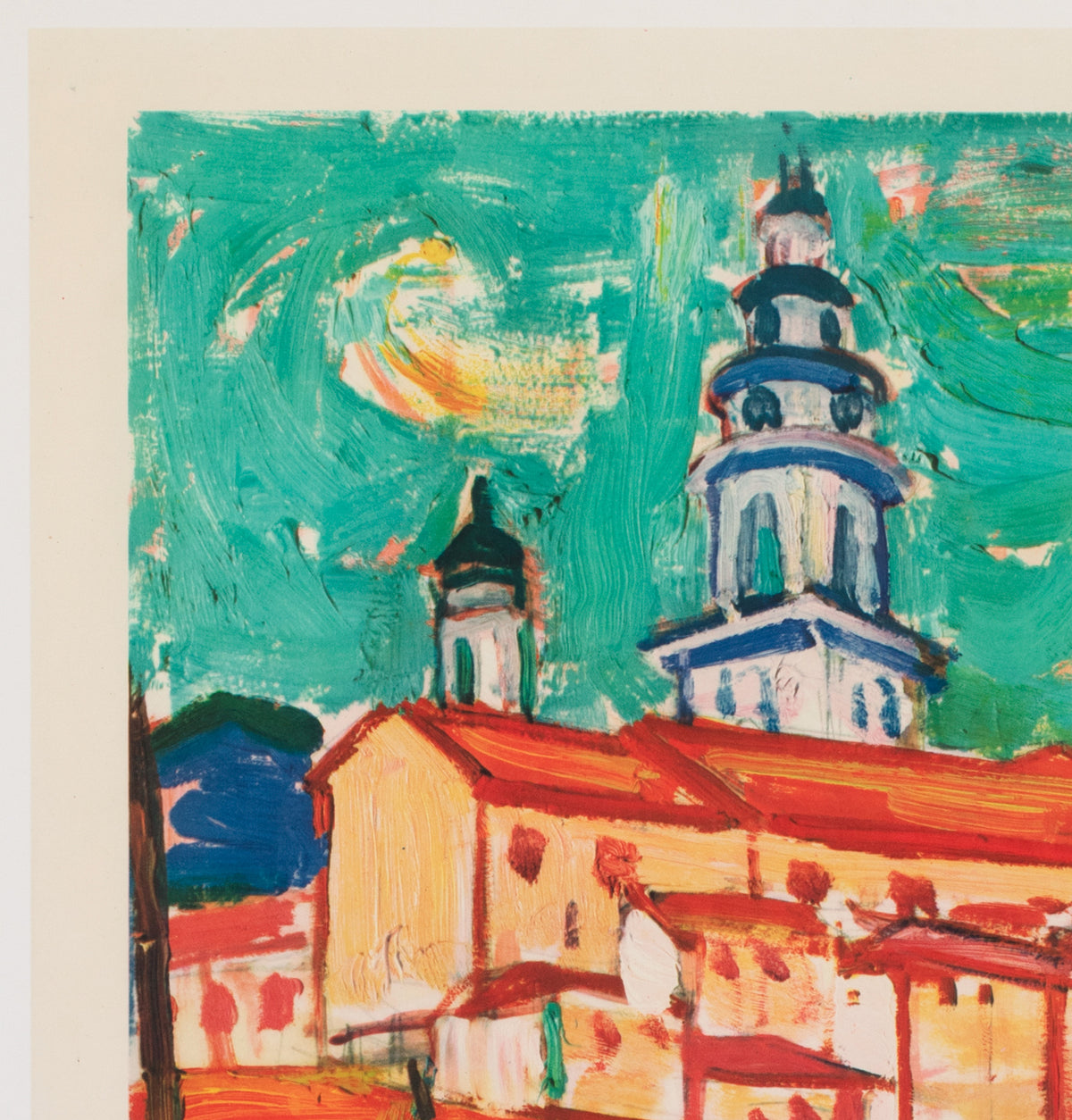 Cote d'Azur 1960 SNCF French Railways Travel Poster, Roger Marcel Limouse