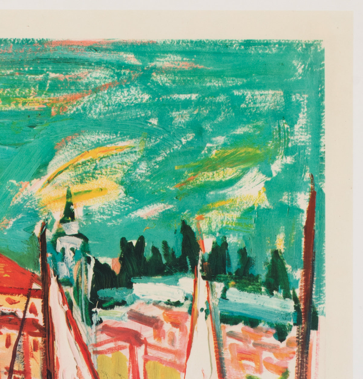 Cote d'Azur 1960 SNCF French Railways Travel Poster, Roger Marcel Limouse