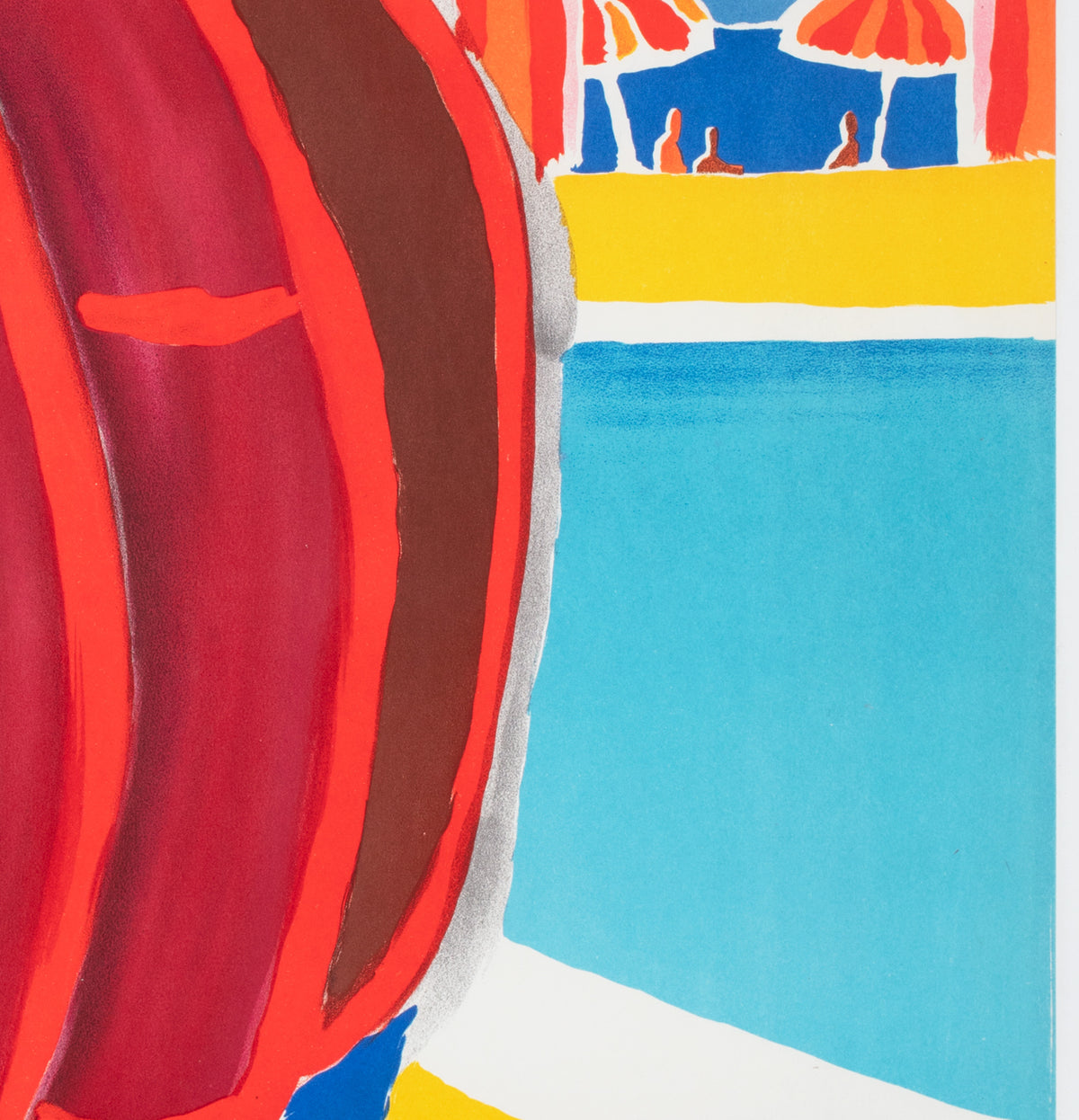 Cote d'Azur SNCF 1968 Travel Advertising Poster, Bernard Villemot - detail