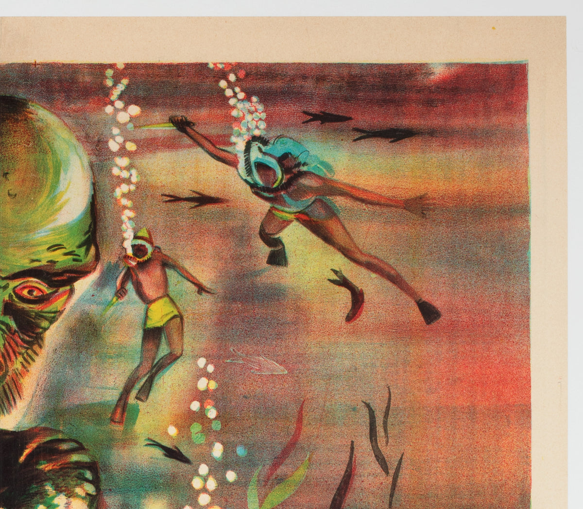 Creature From the Black Lagoon R1962 French Moyenne Film Movie Poster detail