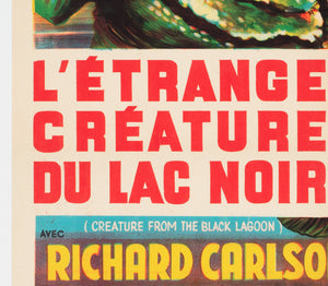 Creature From the Black Lagoon R1962 French Moyenne Film Movie Poster detail