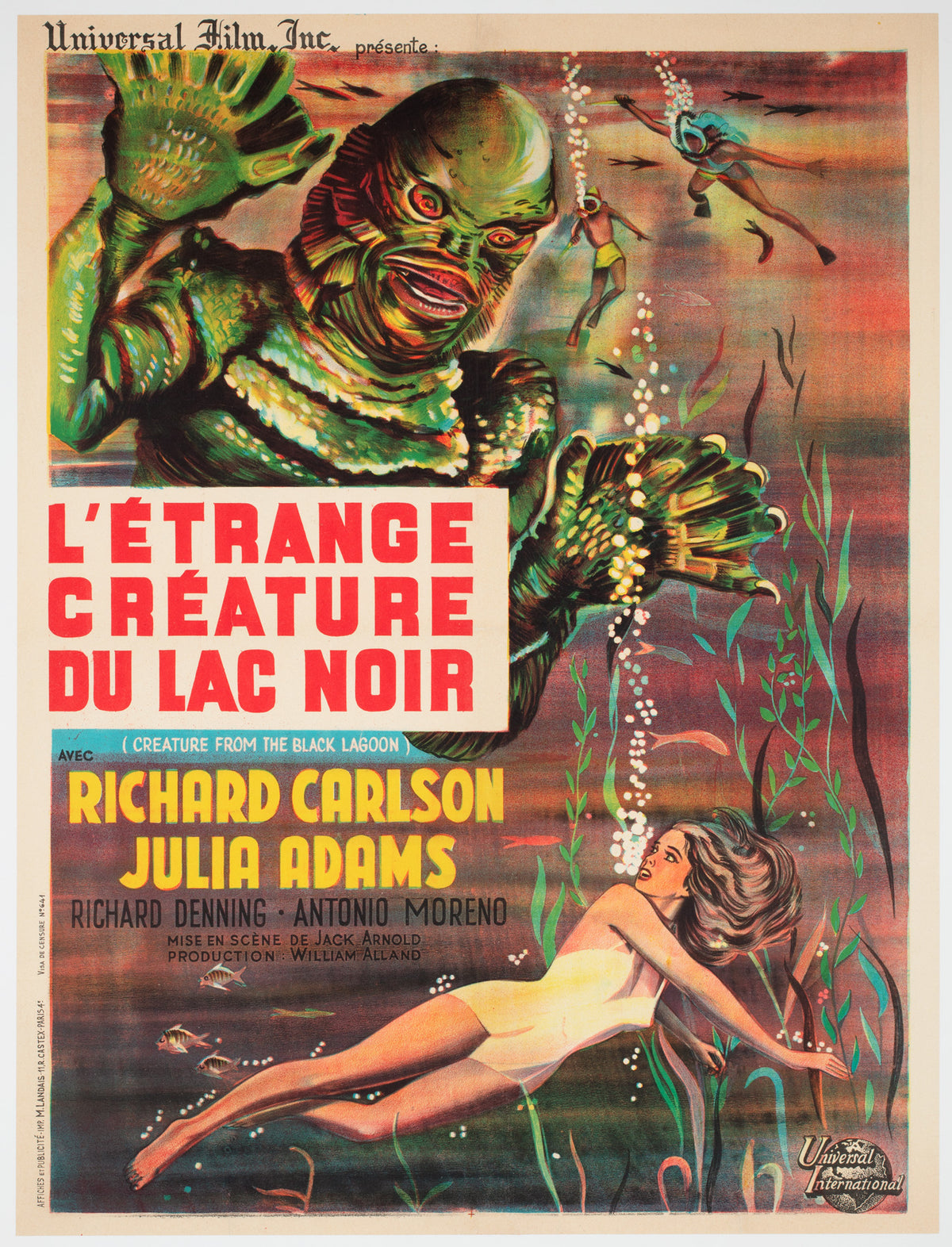 Creature From the Black Lagoon R1962 French Moyenne Film Movie Poster
