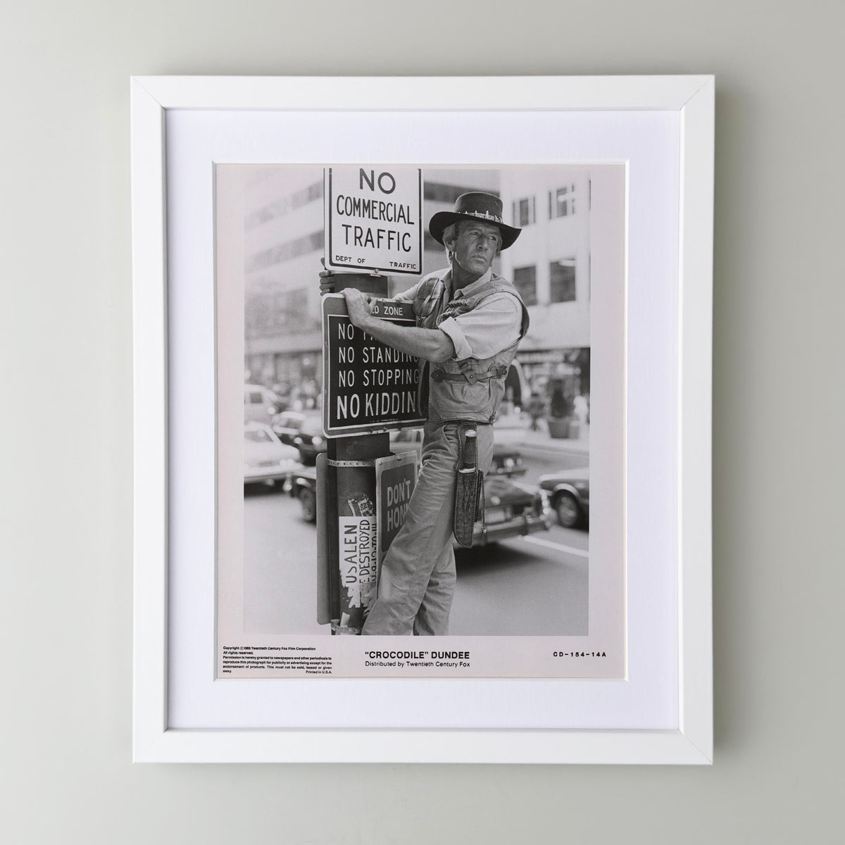 Crocodile Dundee (1986) Film Movie Press Publicity Still Framed