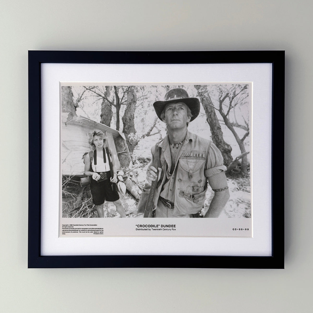 Crocodile Dundee (1986) Film Movie Press Publicity Still Framed