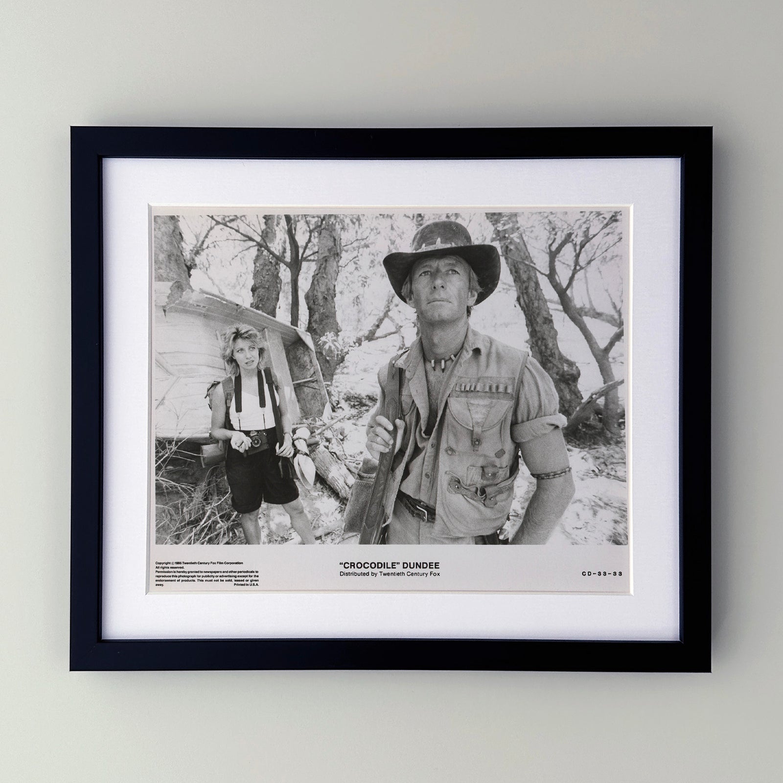 Crocodile Dundee (1986) Film Movie Press Publicity Still Framed