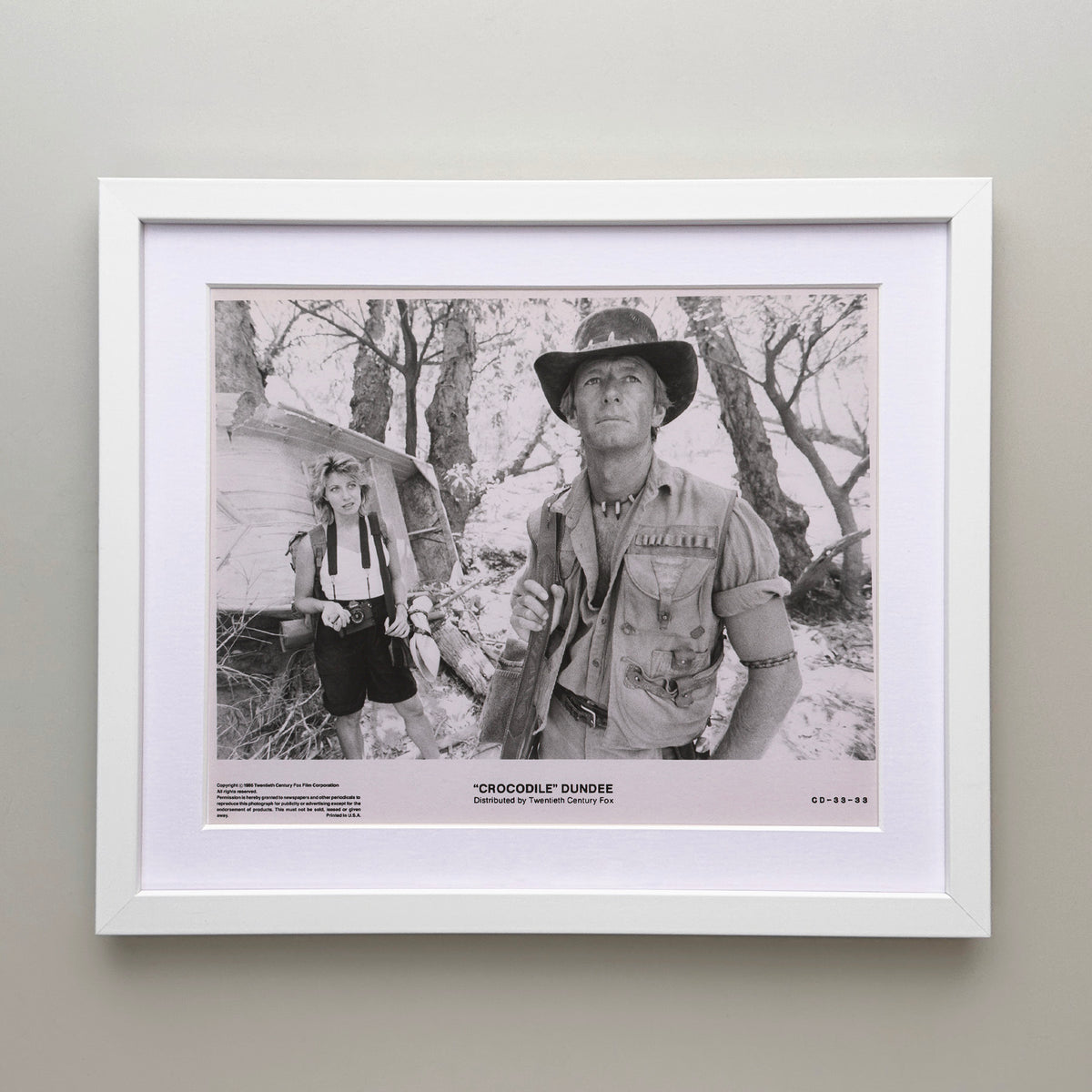 Crocodile Dundee (1986) Film Movie Press Publicity Still Framed